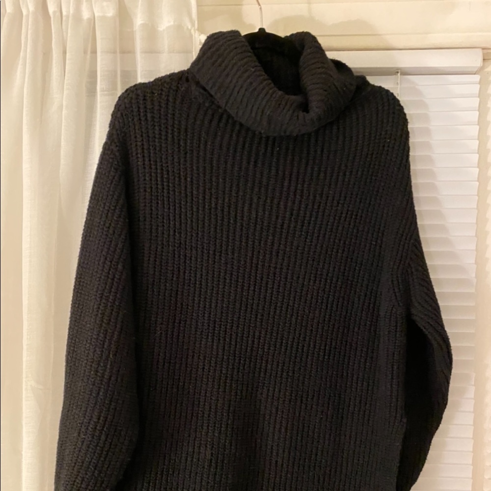 Black oversized long cozy sweater free people